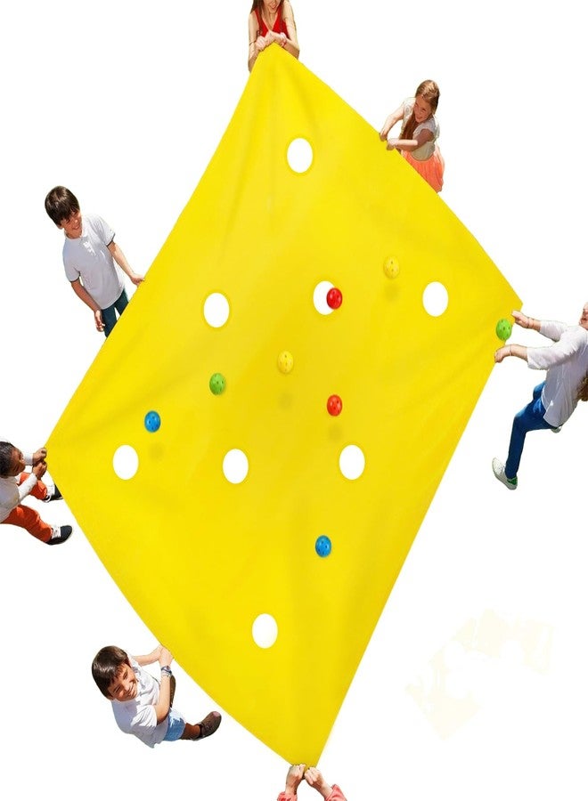 Sonyabecca Hole Tarp Team Building Exercise Activities Games Teamwork Group Learning Fun Playing Yellow,85''Lx57''W - Image 1